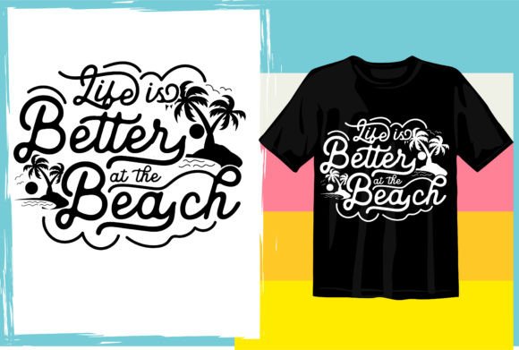 Download Summer Beach Typography T Shirt Design - Shirt design Collection