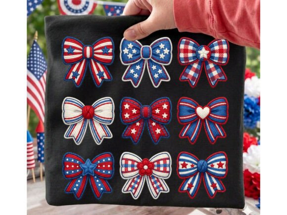 Download Patriotic Bow Grid Yarn Tshirt Design - Shirt design Collection