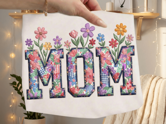 Download MOM Floral Patchwork Mother's Day Png - Premium Resources