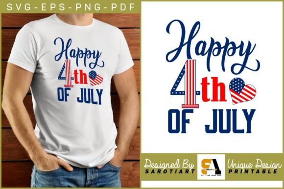 Download Happy 4th of July T-shirt Design - Shirt design Collection