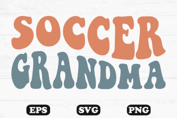 Download Soccer Grandma Retro Wavy T-shirt Design - Shirt design Collection