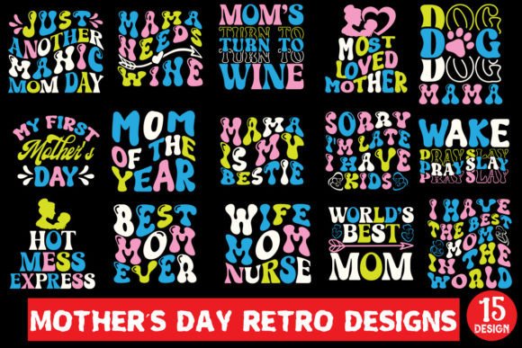 Download Mother’s Day Retro Designs Bundle - Mother Collection