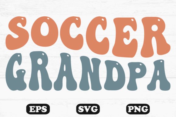 Download Soccer Grandpa Retro Wavy T-shirt Design - Shirt design Collection