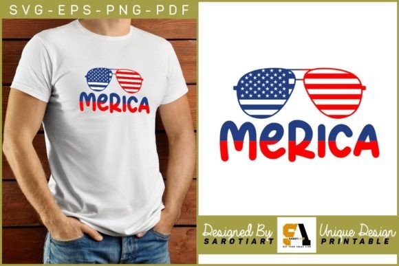 Download Merica 4th July Funny T-shirt Design USA - Shirt design Collection