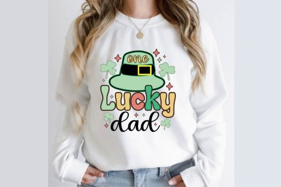 Download One Lucky Dad Retro T Shirt Design - Shirt design Collection