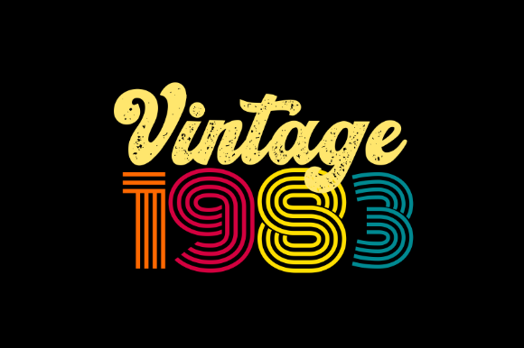 Download Vintage 1983, T-shirt Design Svg - Shirt design Collection