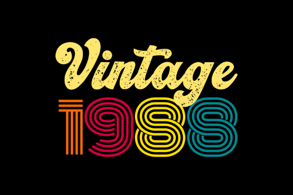 Download Vintage 1988, T-shirt Design Svg - Shirt design Collection