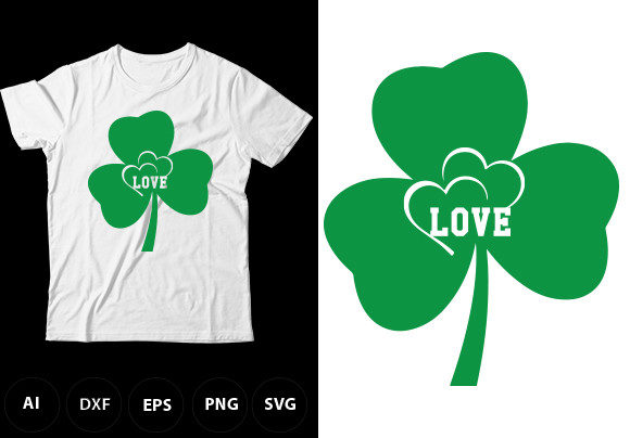 Download Lucky Love T-Shirt Design, Irish Day Tee - Shirt design Collection