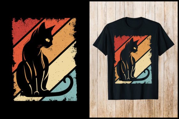 Download Cat Retro Vintage T-Shirt Design - Shirt design Collection