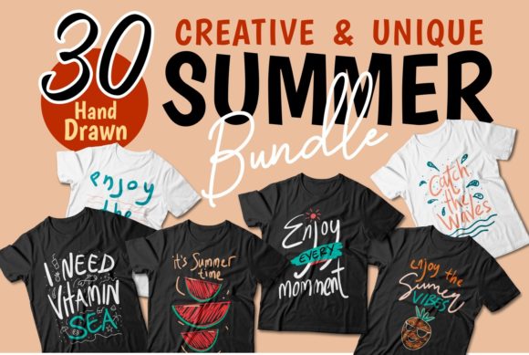 Download Summer Beach T-shirt Designs Bundle - Shirt design Collection